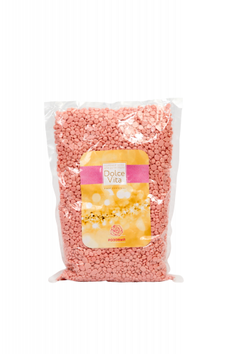 Горячий воск Розовый  DOLCE VITA, 1 кг, розовый, 1 шт/упк