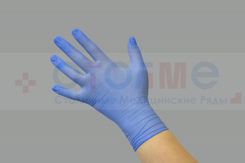 Перчатки нитриловые медицинские Safe&Care, XL, голубой, 200 шт/упк