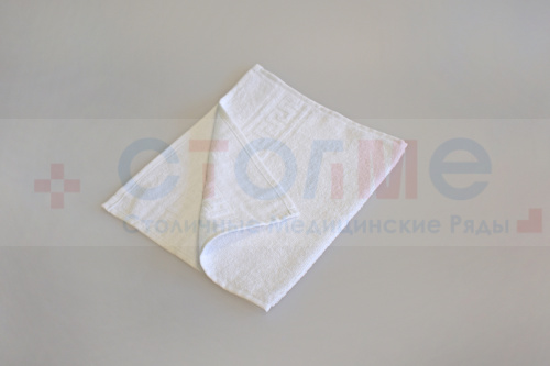 Полотенце махровое белый, махра, 30х50 см, 1 шт/упк
