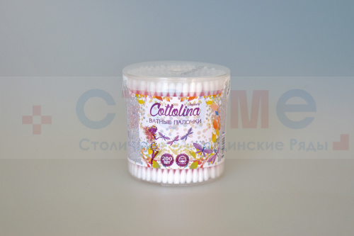 Ватные палочки Cottolina, белый, 200 шт/упк