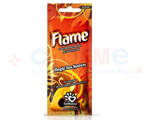 Крем Flame с нектаром манго, бронзаторами и Tingle эффектом SolBianca, 15 мл, 1 шт/упк